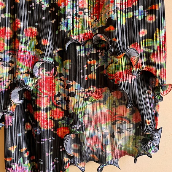 Givenchy NWT Medi Pleated Tiered Multi Color Skirt 6 - Picture 7 of 9